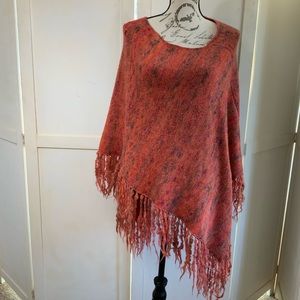 Cabi Asymmetrical Poncho one size muted orange